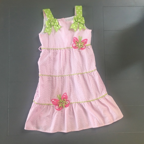 RARE EDITIONS Girls 6x Gingham Sundress - Picture 4 of 12